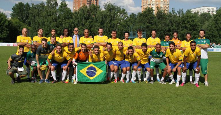 Seleção brasileira estreia com vitória na Copa do Mundo dos Artistas na Rússia
