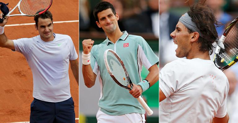 Roger Federer, Novak Djokovic e Rafael Nadal alcançam as quartas de final em Roland Garros