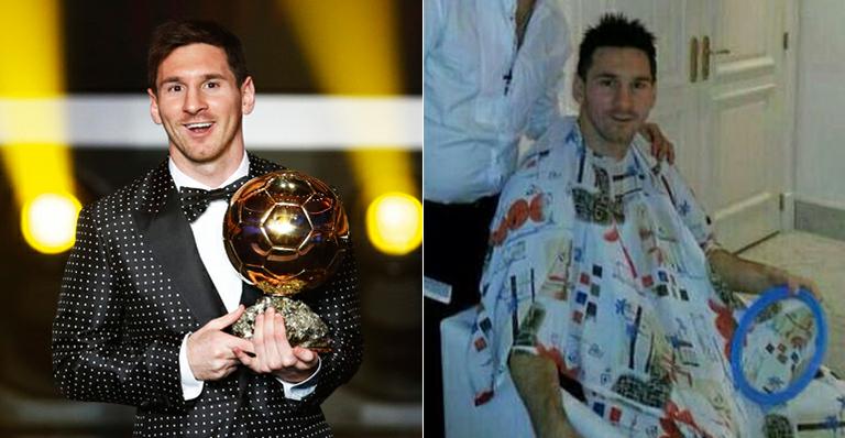 Messi espeta cabelo e mostra na Internet