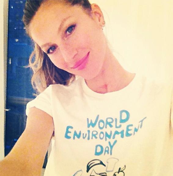 Gisele Bündchen comemora Dia do Meio Ambiente