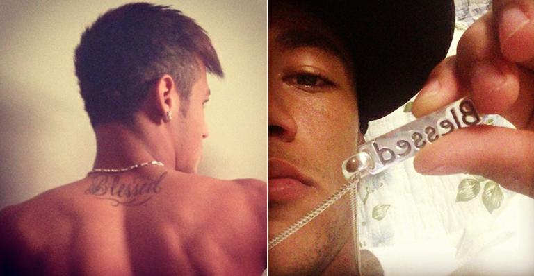 Neymar tatua ‘abençoado’ nas costas; Veja outras tatuagens do jogador!