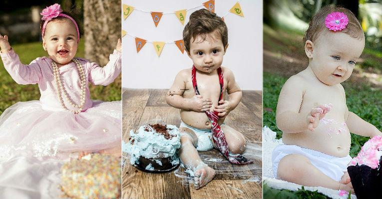 Smash the Cake: bebês se divertem com bolos em sessões de foto
