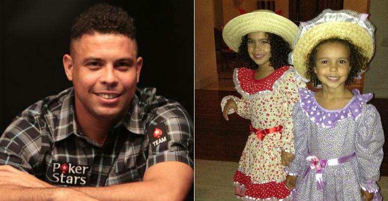 Ronaldo mostra estilo das filhas para festa junina