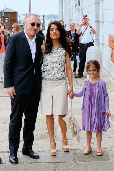 Salma Hayek e François