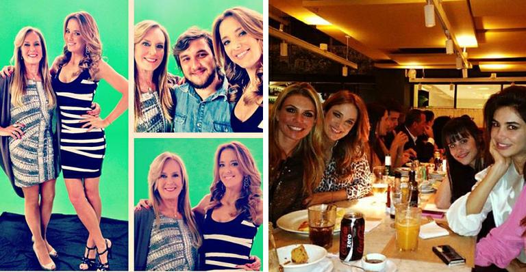 Ticiane Pinheiro grava chamada de programa com a mãe e se diverte a noite com amigas
