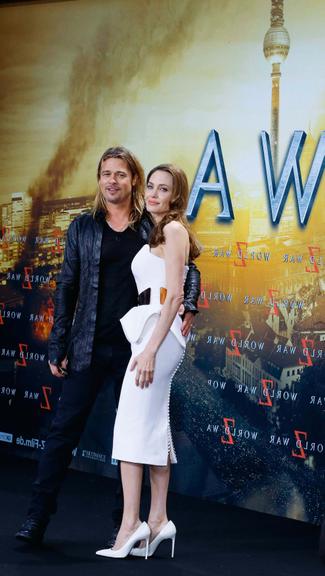Angelina Jolie e Brad Pitt em première