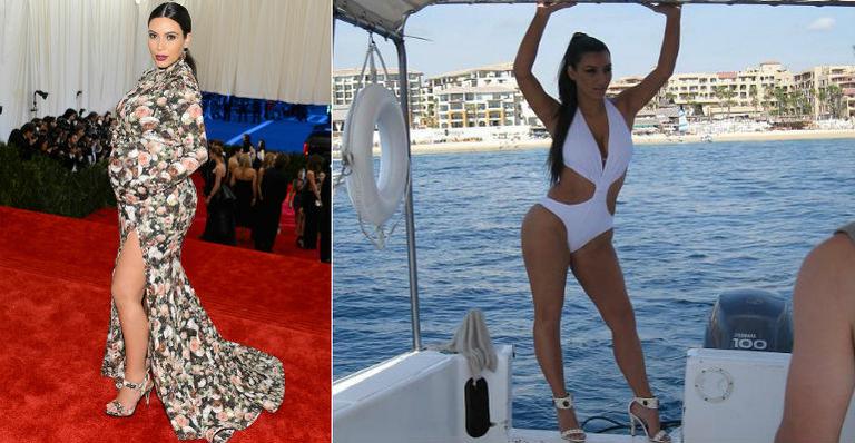 Kim Kardashian está sentindo falta do corpo pré-gravidez