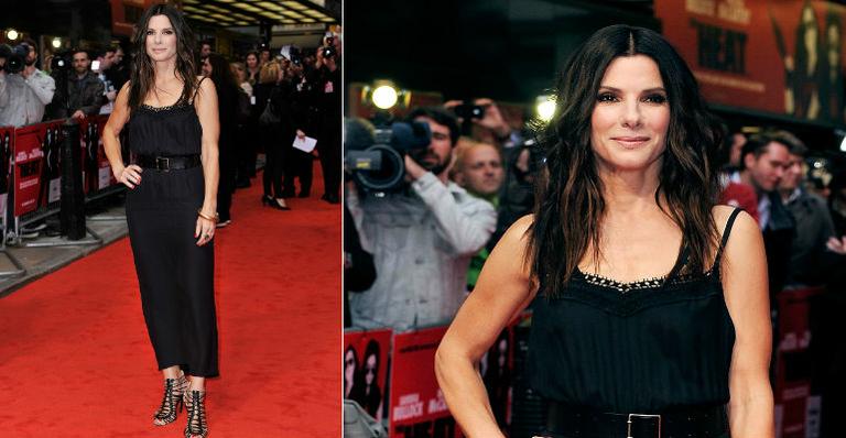 Sandra Bullock usa grife de Victoria Beckham em estreia