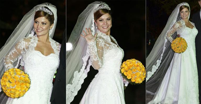 Bárbara Borges se casa com vestido clássico semelhante ao de Kate Middleton