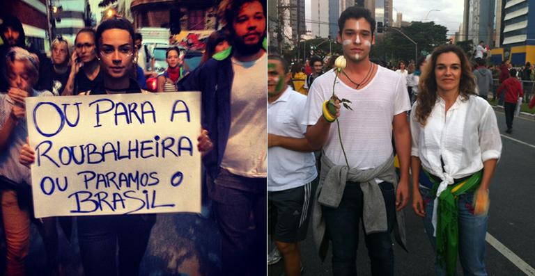 Famosos vão a protestos contra a violência no Rio de Janeiro e em São Paulo