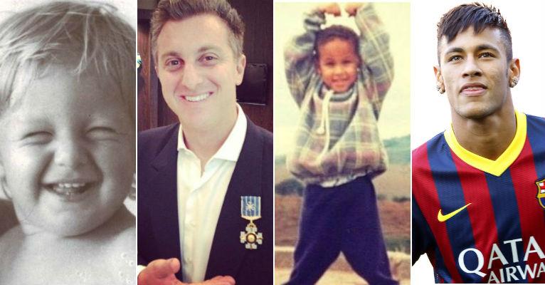 Neymar e Luciano Huck: descubra como os famosos eram quando crianças!