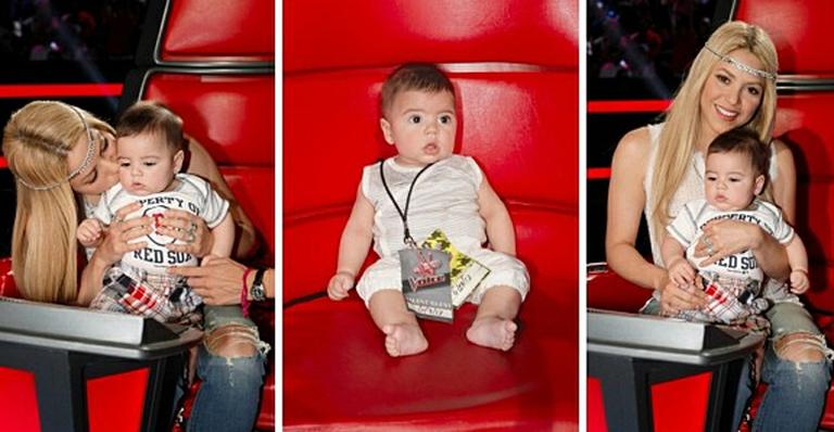 Prestes a vir ao Brasil, Shakira leva o filho para a final do ‘The Voice’