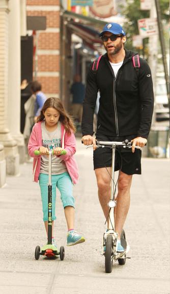 Hugh Jackman e a filha, Ava