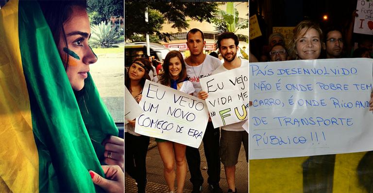 Famosos participam de nova manifestação no Rio de Janeiro