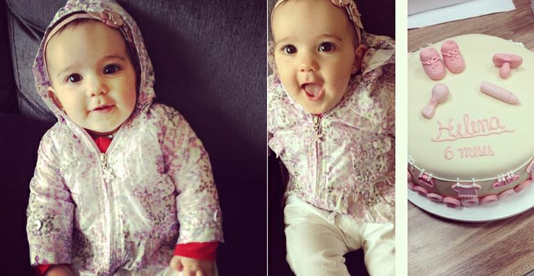Vera Viel comemora seis meses da filha Helena