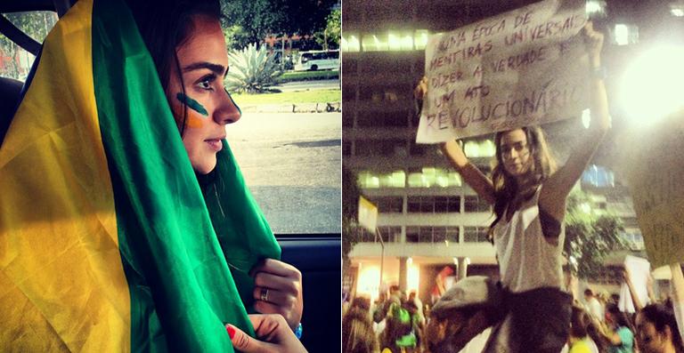 Thaila Ayala diz que foi vítima de violência em protesto: ‘Achei que fosse morrer’
