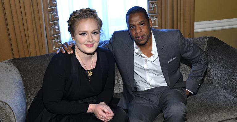 Adele e Jay-Z se encontram na festa do ‘chefe’