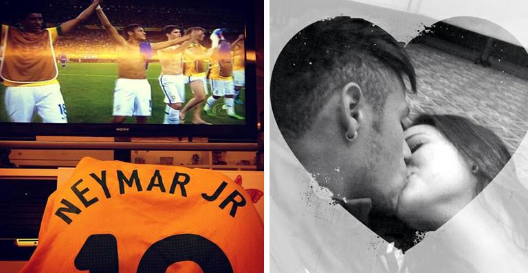 Bruna Marquezine se declara para Neymar durante jogo do Brasil: ‘Meu orgulho’