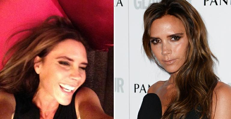 “Viram, eu disse a vocês que ela sorri”, publicou David Beckham seguido de uma foto de Victoria gargalhando