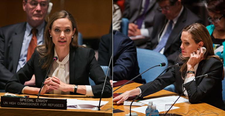 Angelina Jolie faz discurso em defesa das mulheres em evento da ONU