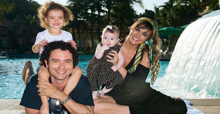 Em família, Marco Luque apresenta a filha Mel