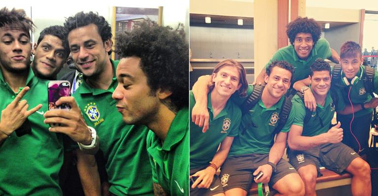 Neymar e jogadores da seleção se divertem nos bastidores da Copa das Confederações