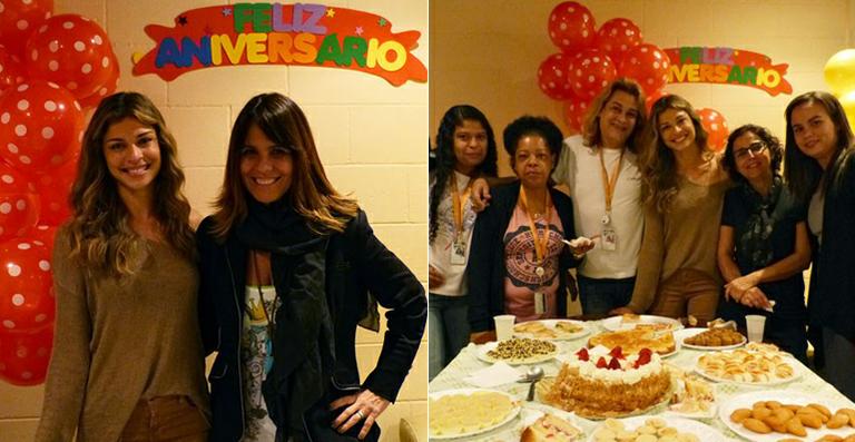Grazi Massafera ganha festa de aniversário nos bastidores de ‘Flor do Caribe’