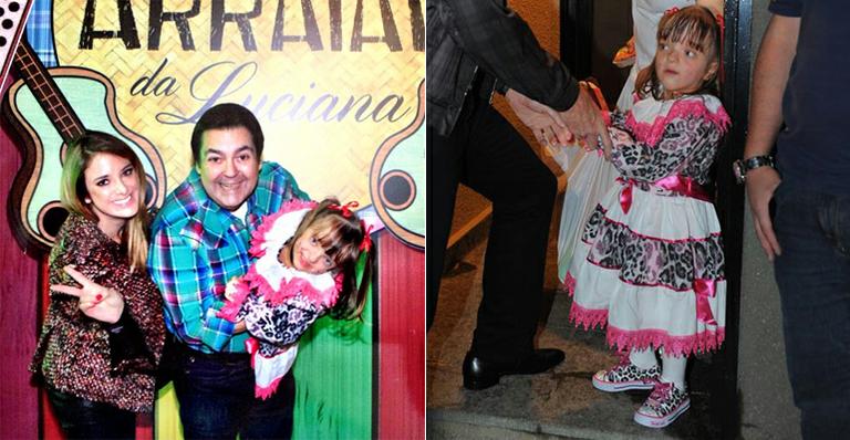 Rafa Justus ganha colo de Faustão em festa junina