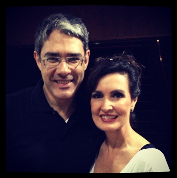 William Bonner parabeniza Fátima Bernardes em rede social