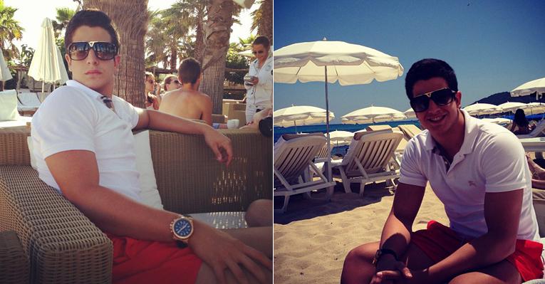 Enzo Celulari se diverte em temporada de férias na França