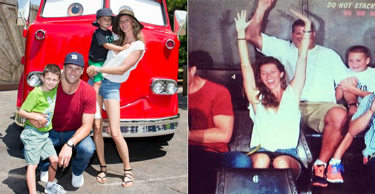Gisele Bündchen se diverte com a família na Disney