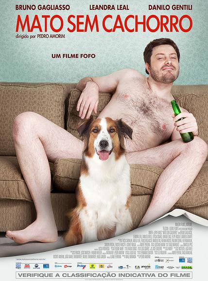 Danilo Gentili aparece pelado em cartaz do filme ‘Mato sem Cachorro’