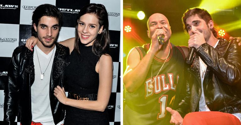 Fiuk e Sophia Abrahão vão ao show do cantor Buchecha em São Paulo
