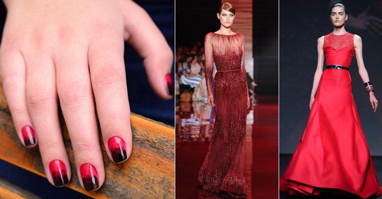 Unhas decoradas: o vermelho é tendência! Saiba como usá-lo para fazer ‘ombré nails’