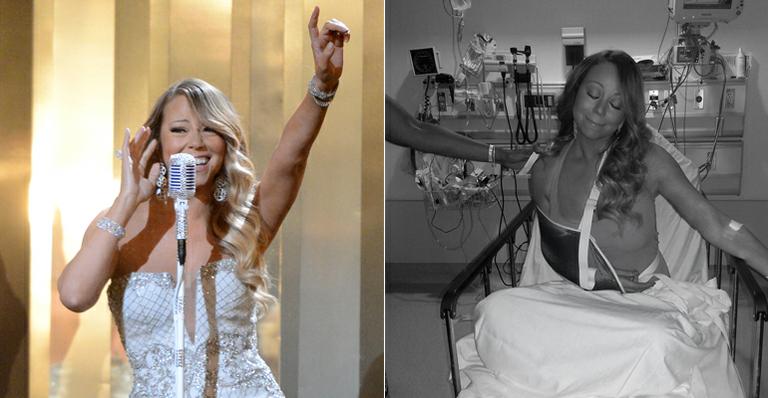 Maria Carey publica foto no hospital após deslocar o ombro: ‘Uma tipoia muito na moda’