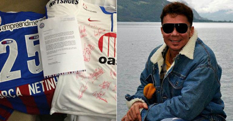 Internado em São Paulo, Netinho ganha camisas autografadas pelo time do Bahia