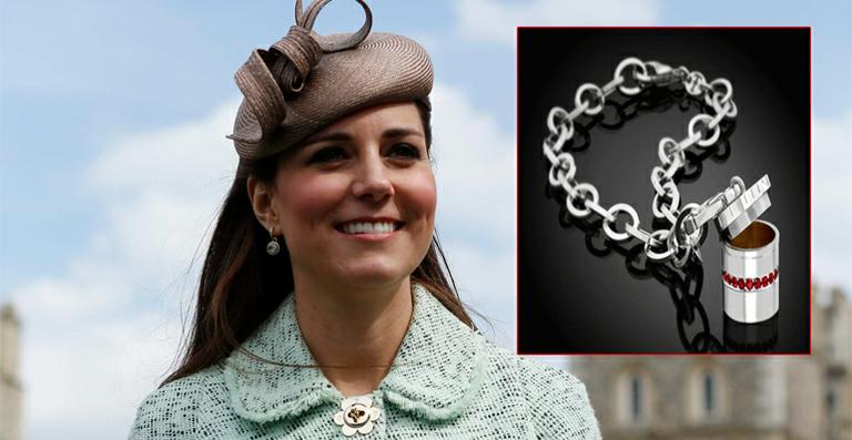Kate Middleton ganha presente inusitado para bebê: um bracelete com porta pomada para assaduras