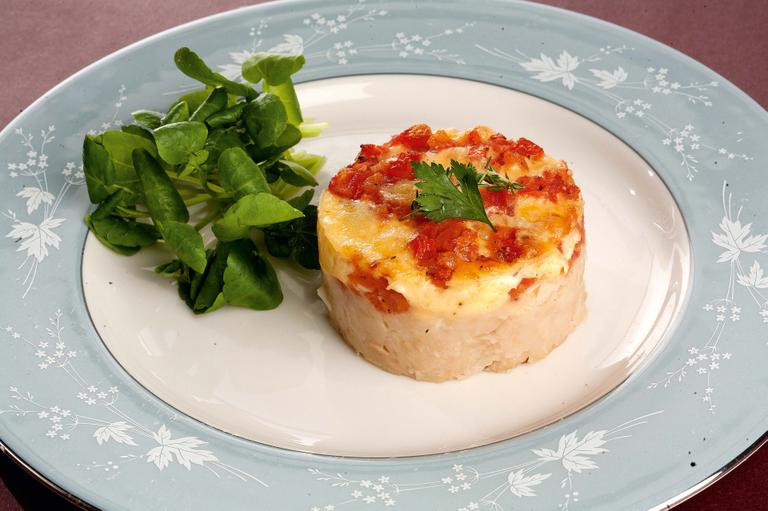 Purê de feijão-branco ao gratin
