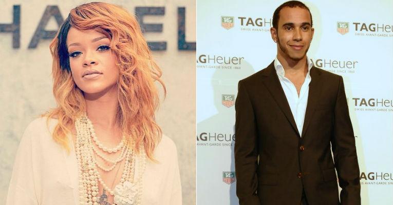 Rihanna se diverte com Lewis Hamilton em boate e levanta suspeitas de romance
