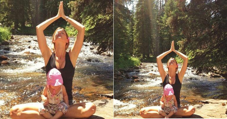Gisele Bündchen leva a filha para curtir a natureza