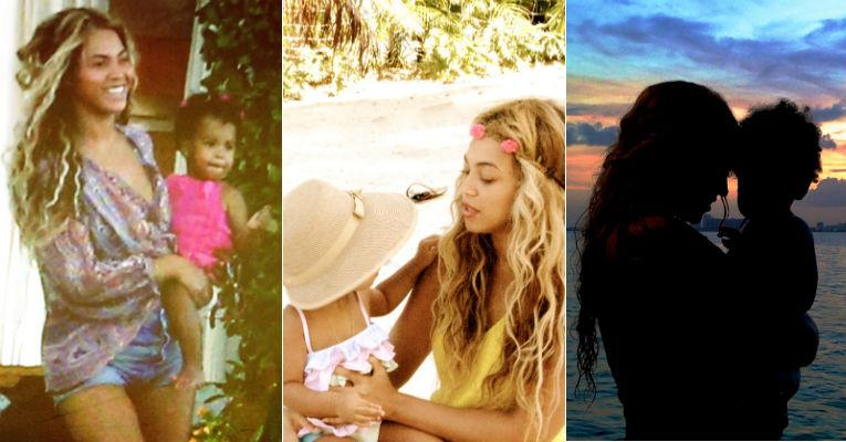 Com look hippie, Beyoncé mostra momentos de lazer ao lado da filha Blue Ivy