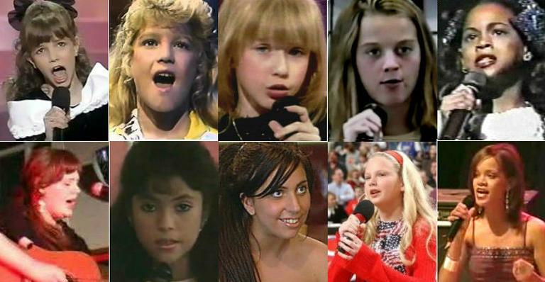 Veja 10 estrelas da música cantando antes da fama