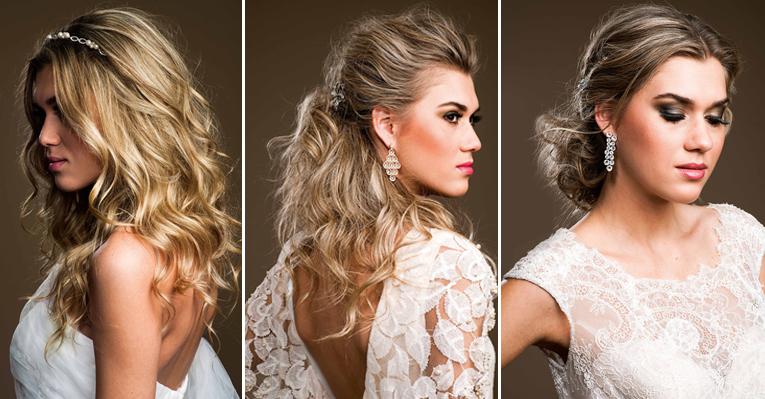 Penteado de noiva: inspire-se com três looks românticos
