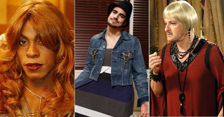 Veja 15 homens que já se vestiram de mulher na TV