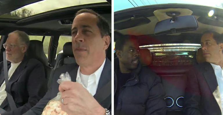 Jerry Seinfeld recebe David Letterman e outros comediantes em show dentro de carro
