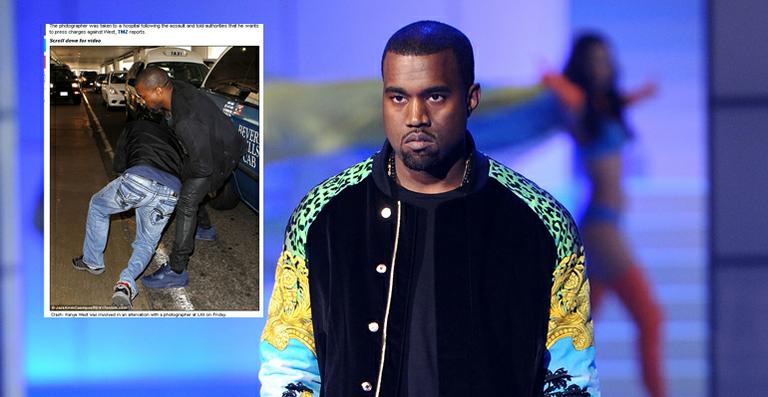 Kanye West ataca paparazzi que já foi agredido por Britney Spears. Assista ao vídeo!