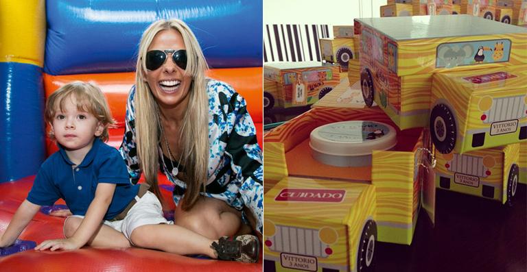 Adriane Galisteu mostra os convites para o aniversário de Vittorio