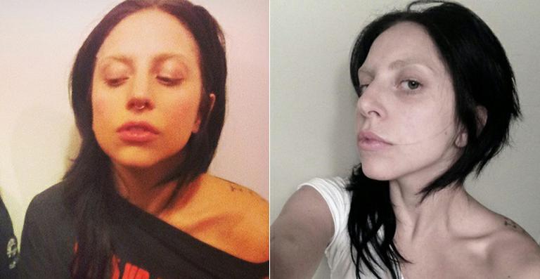 Lady Gaga volta a ser morena e coloca piercing no nariz