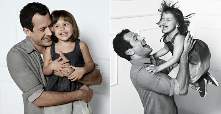 Malvino Salvador posa com a filha, Sofia, pela primeira vez para campanha do Dia dos Pais