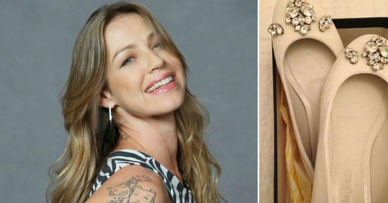 Na véspera do casamento, Luana Piovani mostra a sapatilha e a lingerie que vai usar